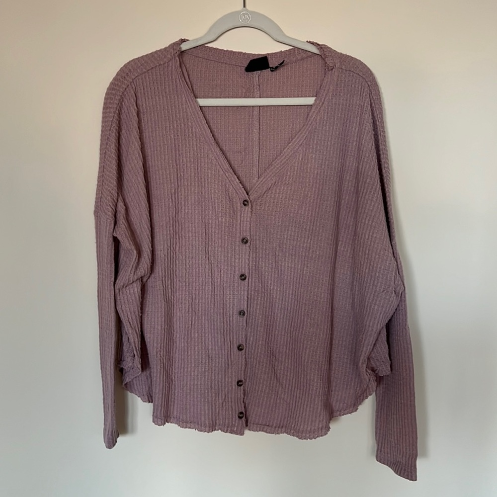 oversized plush button up